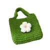 Sac à main en tricot en tricot en tricot Fleurée Fleulle Fine Flower Doux Sac à main de la barre de glace 240320