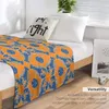 Decken blaue Hummer auf Orange Wurf Decke Sofa Quilt für Sofas