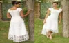 Vintage Country Style Hi Low Wedding Dress Full Lace Capped Garden Short Front Long Back Cheap High Quality Bridal Gowns Zipper up3070495