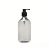 Liquid Soap Dispenser 1pc Large Capacity 500ml Brown Shampoo Plastic Bottle Shower Gel Refill Push-type Lotion PET Packaging B