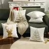 Kudde kast fodral fyrkantig sovrum julgran heminredning bekväm bärbar slipcover daglig användning