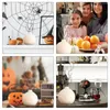 Kwiaty dekoracyjne 8 szt. Symulacja Halloween 6-Forked Black Branch Scene Decoration Wazon Wyspakuj plastikowe DIY gałązki rzemieślnicze gałęzie