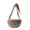 Waist Bags Luxury Chest Pack Fashion Brand Woman Belt Bag Phone Designer Simple Chain Leather Ladies Shoulder Crossbody