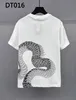T-shirt maschile DSQ Phantom Turtle Mens Designer T-Shirt Black White Bianco Fangole Summer Italian Fashion Casual Street T-Shirt Tops