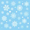 Adesivos de janela Decoração de porta de inverno e decoração de Natal Decorações de Natal Vidro estático de floco de neve branco