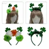 Party Supplies Green Shamrock Flower Headband For StPatricks Day Decorative Irish Festive Hair Hoop Supply Carnival Ornament