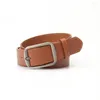 Bälten Kvinnor Solid Color Belt Justerbart kvinnors imitationsläder med metallspänne Multi-håls designmidja för casual slitage