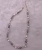 Colliers Collier de perle nature de qualité supérieure avec perles en acier stanless aaa + baroque profilé rose gris noir perle comme meilleur cadeau