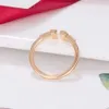 Письмое кольцо Открытие полного алмаза V-Gold с 18-километровым розовым золотом кольцо светильника роскошь, простая, изысканная, высокое качество