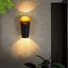 Lampe murale LED extérieur en spirale double lampes frontales extérieures de haut en bas pour rondelle de jardin imperméable balcon