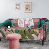 Textile City Forest Tänzer werfen Sie zwei Seiten Sofa Decke Trend Trend Quasten Dschungelblätter Ins Home Decorative Wandteppich 160x260 cm 240325