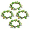 Dekorativa blommor 4 st påskring Spring Decor Home Simulation Wreath Servett utomhus Silkduk