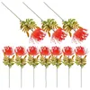 Decorative Flowers 10 Pcs Artificial Flower Stem Decors Bouquet Stems Bathroom Decorations Floral Picks Party Fake Living