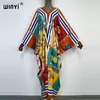 Etnische kleding Midden -Oosten Koeweit Fashion Women Prom Sexy Boho Summer Casual Stwill Floral Evening Party Beach Long Maxi Dress Tourism