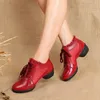 Chaussures de danse baskets modernes femme adultes soft inférieur en cuir en cuir