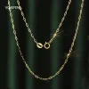 Naszyjniki vojefen oryginalne 18 -karowe naszyjniki czyste złoto o łańcuchy au750 żółty/róża luksusowa biżuteria dla kobiet choker szyi drobna biżuteria
