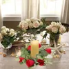 Decorative Flowers Artificial Garland Bed Room Decor Floral Rings Wreaths Dining Table For Pillars Plastic