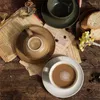 Filiżanki spodki ceramiczne i spodek set popołudniowy herbata ceramika kubek kubek do dekoracji wypoczynek proste kubki nordyckie porcelanę
