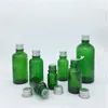 Lagringsflaskor 500x 5 ml-100 ml Grön glasflaskflaskor eterisk olja med cap plug-parfym