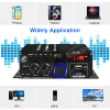 Amplifier Woopker AK380 Bluetooth 5.0 HiFi Power Amplifiers 400Wx2 Stereo Audio Digital AMP BASS Media Player Support FM Radio USB AUX