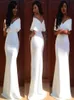 Vit aso ebi afrikansk sjöjungfru aftonklänningar nigerianska långa brudtärna klänningar offshoulder formella bellaanaija party klänningar prom g5431673
