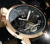 Oryginalny Watch Jaragar Watch Automatyczne zegarki mechaniczne skórzane koła zamachowe Tourbillon Men Na rękaw