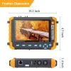 Afficher 5inch 8MP Monitor CCTV Tester AHD TVI CVI CCTV CAME TESTER MINI MONITEUR VIDEO VIDEO TESTERS AHD Monitor Poe Tester Moniteurs