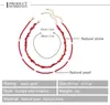 Naszyjniki wiszące naturalne czerwone koraliki plażowe tring do biżuterii dławiki naszyjnik