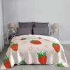 Blankets Strawberry Pink Cute Plaid Blanket Super Warm All-Season Comfort Throw For Easy Care Machine Room Decor