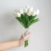 Fiori del matrimonio Vero touch Bouquet di fiori di tulipano artificiale per decorazione nuziale Disposizione di decorazioni da giardino per la casa matrimoniale