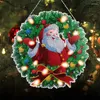 Decorative Flowers DIY 5D Diamond Craft Painting For Adults Beginner Hanging Christmas Wreath Ornaments Pendant Home Decor