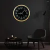 Horloges murales 12 pouces Corloge de nuit Lumière de nuit non tic-tic-tacle conforme pour le bureau du salon de la chambre à coucher