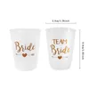 Vattenflaskor PP Cup Bride Wedding Party Bridesmaid Group Single Decoration Supplies Bar och grossist