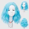 Wigs GAKA Short Wavy bobo Synthetic Wig Role Play lolita Natural Shoulder Length for Women Heat Resistant Fiber