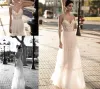 Dresses boho Lace Wedding Dresses 2019 Modest Spaghetti Straps Lace Applique Detail Plus Size Country Full Length Beach Bridal Dress