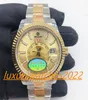 Super Factory Watch 326933 42mm Two Tone en acier inoxydable Mouvement automatique Anneau mécanique Commandor Gold Diad Sapphire Glass Wrist7433510