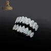 Moissanite Grillz Niestandardowa hurtowa plaster miodu Księżniczka Cut 10k 14k18k Moissanite Diamond Grillz Hip Hop Grillizz