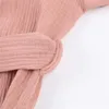 Vêtements à domicile 2024 femmes crêpe coton sommeil robe manche complète peignoir long avec ceinture moelleuse vêtements de nuit décontractés