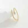 Klusterringar mode orm design kristall rostfritt stål ring för kvinnor utsökta justerbara fingerledsmycken tillbehör