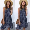 Mulheres vestido de verão gestante mulher polka ponto chiffon mangas praia mini casual solto colete vestidos maternidade 240326