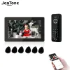 Doorbells Jeatone Kablosuz Akıllı Wifi Video Intercom Ana Sayfa 1080p Tam Dokunmatik Ekran Video Kapı Zili Desteği RFID KARTI ŞİFRESİ KİLİT