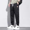 2024 Spring New Khaki Work Wear Casual Pants for Men's Summer Thin Trendy Men's Hooded 9-Point Harlan Pants