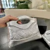 Luxury Designer Shimmer Silver Calfskin Clutch 31 Bags Diamond Lattice Quilted Chain Purse Wedding Evening Party Pouch 20X15CM 24X17CM Mini/Medium Pouch