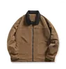 Jackets masculinos 2024 Trend Casual Casual Corduroy Velvet Color Comparation Autumn e Winter Jacket