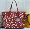 2024 Tots Deganer Designer Polka Dots MM Tote Женщины кожаные сумки для плеча многоцветные точки Totes Женские дизайнерские сумочки большой емкость Lady Shopp Elpg