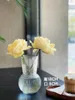 花瓶クリエイティブでミニマリストの透明な透明な大きなマウスガラス花瓶挿入スタイルの新鮮な花ユリのバラリビングルームホームDEC