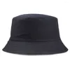 Berets Summer Solid Kolor Składany kubat hat plaży Sun Street Street Fisherman Outdoor Black Cap Men Men Woman DIY Custom