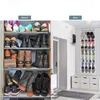 収納ボックスクローゼットロッドシューズホルダー24ポケットフック付きドアオーガナイザー容量靴のハンギングバッグ靴寮のドア