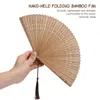 装飾的な置物竹のファン中国のファン折りたたみ折りたたみ折りたたみ折りたたみ式の日本風の男性女性ハンドヘルド