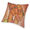 Oreiller cool samburu couple abstrait art couverture intérieure décorative 3d imprimé femme africaine Style pour le salon